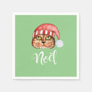Happy Cat Noel Holiday Napkins
