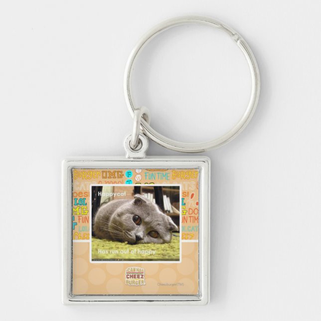 Happy cat, out of happy keychain (Front)