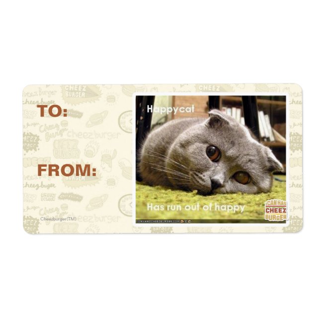 Happy cat, out of happy label (Front)