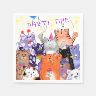 Happy Cat Party Napkins