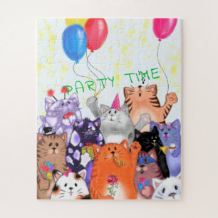 Happy Cat Party Puzzle Funny Cats