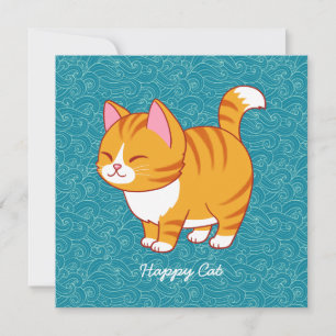 Happy Cat Personalized Invitation