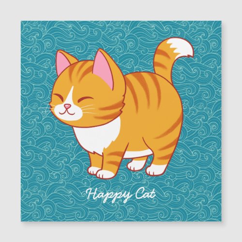Happy Cat Personalized  Magnetic Invitation