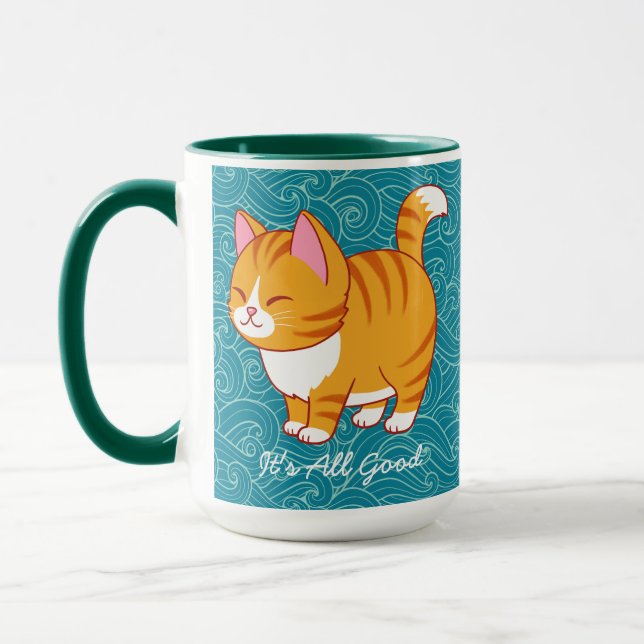 Happy Cat Personalized  Mug (Left)