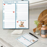 Happy Cat Personalized Planner To Do List Notepad<br><div class="desc">This appears to be a simple planner but it is much more powerful. It is concise enough to be able to complete the night before or first thing in the morning. And it will help you focus on what is really important to accomplish that day starting with identifying your top...</div>