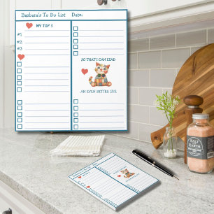 Happy Cat Personalized Planner To Do List Notepad