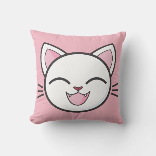 Happy cat pillow