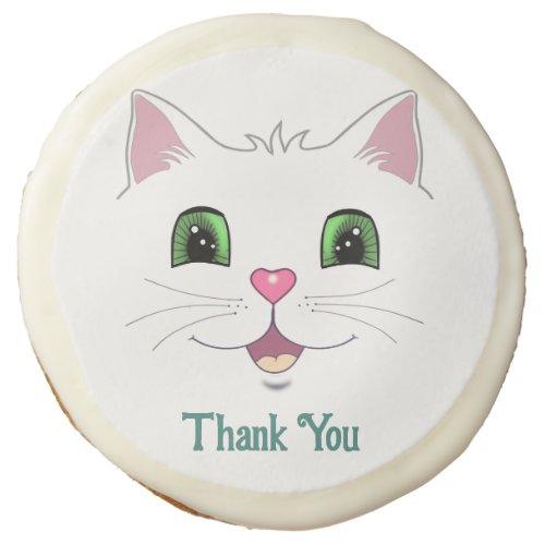 Happy Cat Thank You Sugar Cookies
