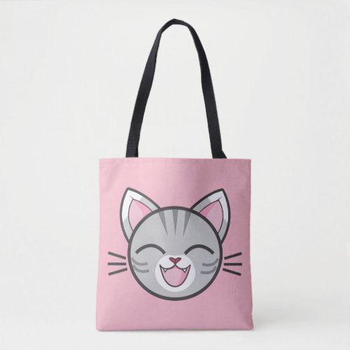 Happy cat tote bag