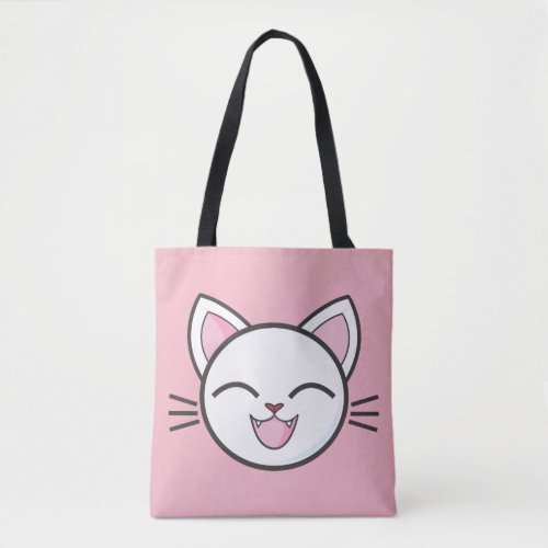 Happy cat tote bag