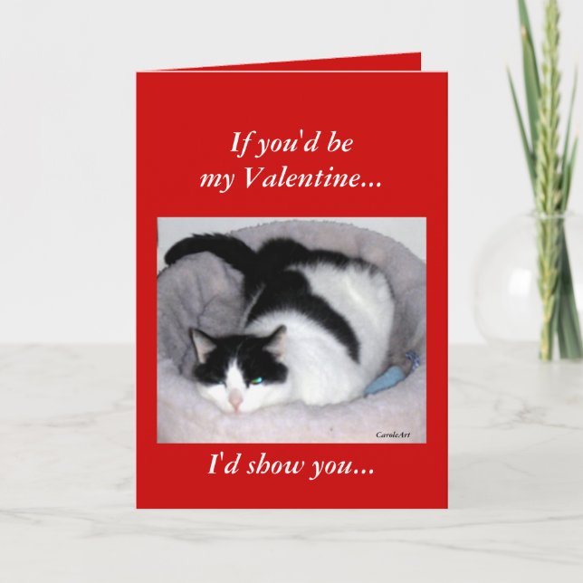 "Happy Cat" Valentine Holiday Card (Front)
