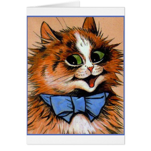 Happy Cat (Vintage Image) Cards (Front)