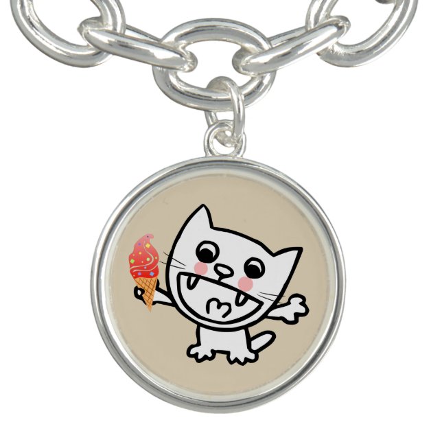 Happy Cat With Ice Cream Bracelet (Design)