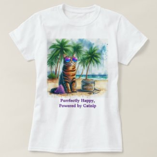 Happy Catnip Cat Funny Cat Lovers  T-Shirt