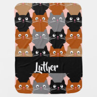 Happy cats baby blanket