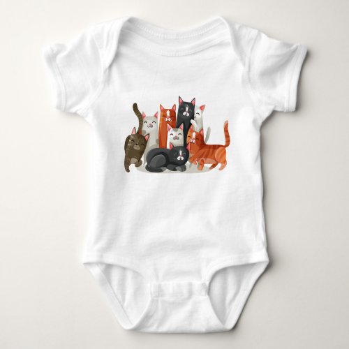 Happy Cats Baby Jersey Bodysuit