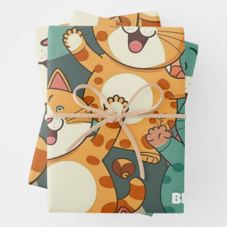 Happy Cats Birthday Wrapping Paper