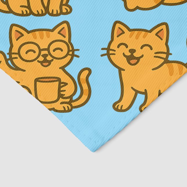 "Happy Cats" Cartoon Cheer Collection Pet Bandana  Collar (Corner)