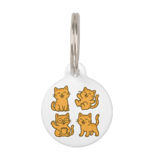 Happy Cats – Cartoon Cheer Collection Pet ID Tag