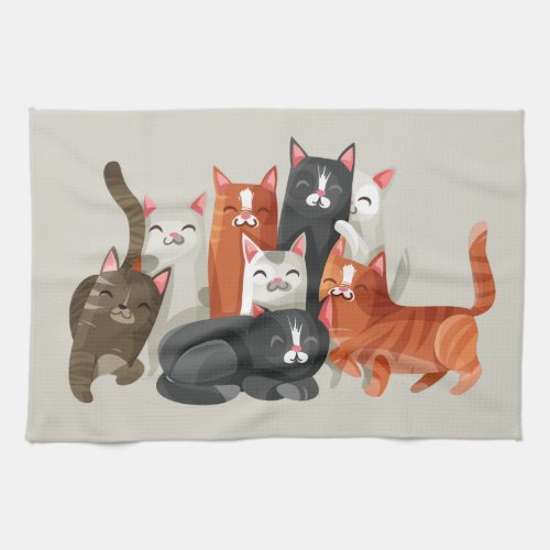 Happy Cats Kitchen Towel