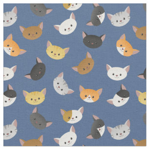 cat face fabric