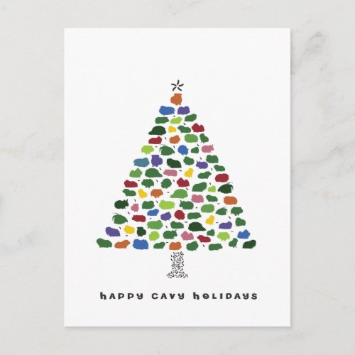Happy Cavy Holidays Holiday Postcard