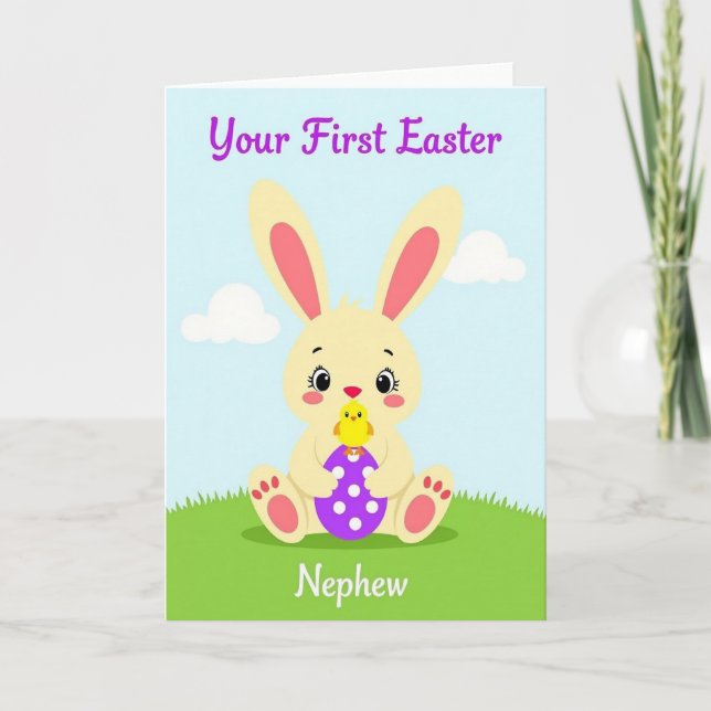 Happy Celebration Rabbit Friend Card (Front)