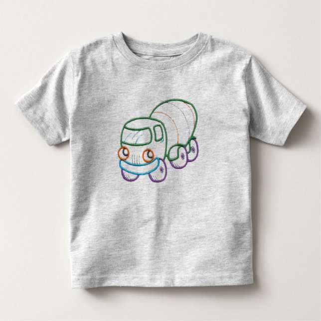 Happy Cement Truck Toddler T-shirt (Front)