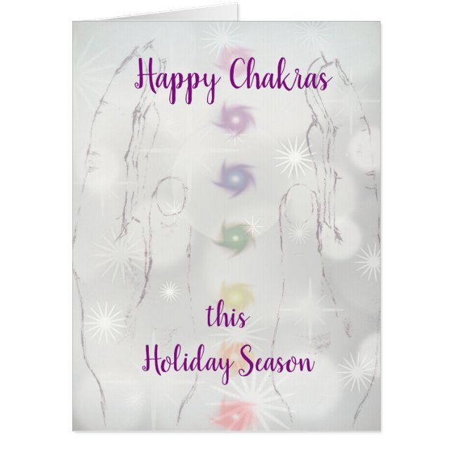 Happy Chakras Holiday Christmas Card (Front)