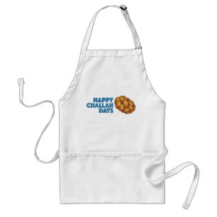 Happy Challah Days Braided Hanukkah Bread Loaf Adult Apron
