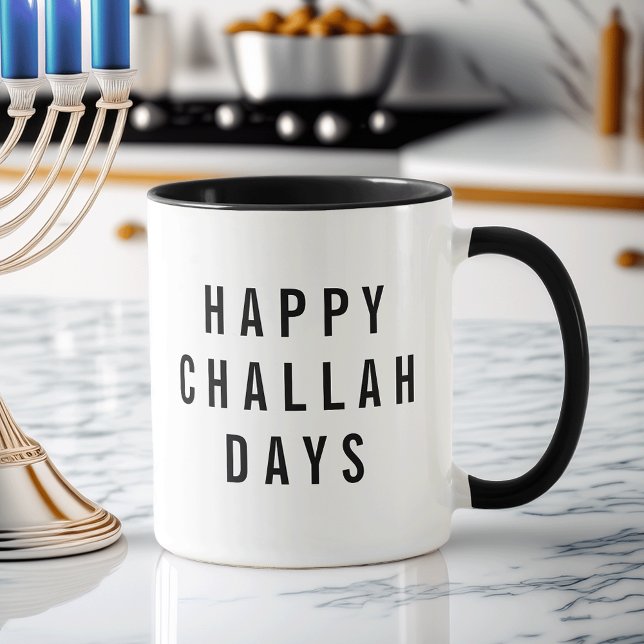 Happy Challah Days Cute Holiday Pun Mug (Creator Uploaded)