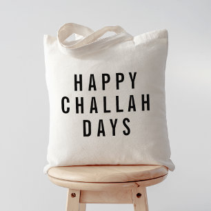 Happy Challah Days Funny Holiday Tote Bag