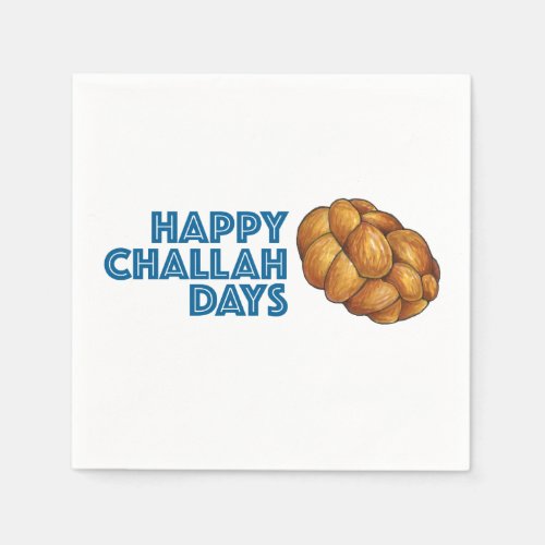 Happy Challah Days Hanukkah Chanukah Holiday Party Paper Napkins