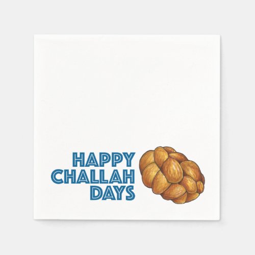 Happy Challah Days Hanukkah Chanukah Jewish Bread Napkins