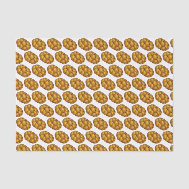 Happy Challah Days Hanukkah Chanukah Jewish Bread Tissue Paper (Front)