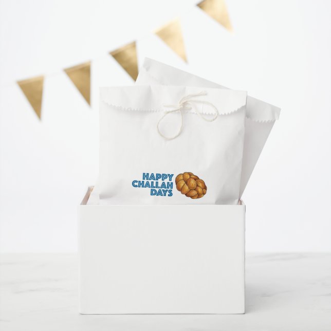 Happy Challah Days Jewish Holiday Hanukkah Bread Favor Bag (Party)