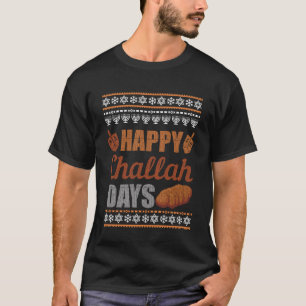 Happy Challah Days Ugly Hanukkah Sweater Chanukah