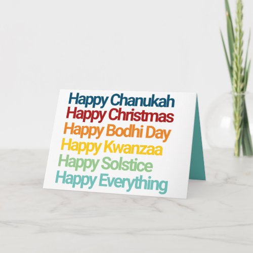 Happy Chanukah Christmas Holiday Everything Card