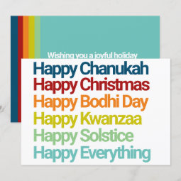 Happy Chanukah Christmas Holiday Everything Invitation | Zazzle