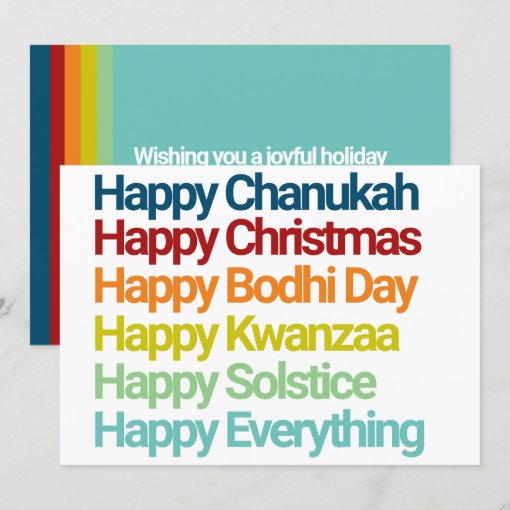 Happy Chanukah Christmas Holiday Everything Invitation | Zazzle