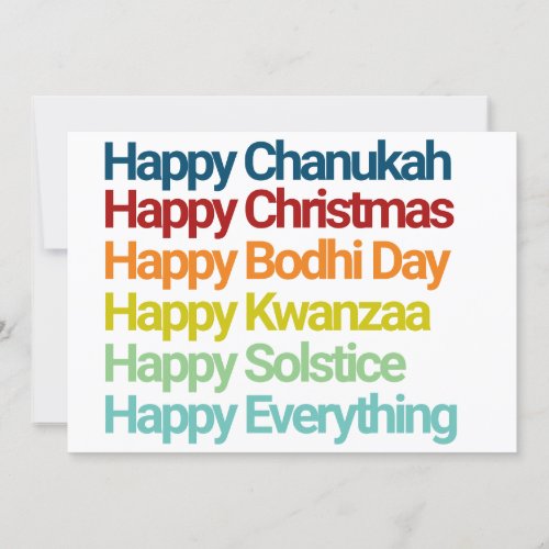 Happy Chanukah Christmas Holiday Everything Invitation