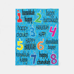 Happy Chanukah Fleece Blanket