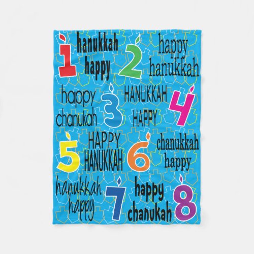 Happy Chanukah Fleece Blanket