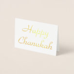 Happy Chanukah Foil Card<br><div class="desc">Happy Chanukah in beautiful gold or silver foil! You can change the greeting,  font,  color foil,  card and envelopes!</div>