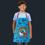 Happy Chanukah Judah Hero Apron<br><div class="desc">Happy Chanukah Judah Maccabee Super Hero apon. Personalize by deleting text and adding your own. Use your favorite font style, color, and size. Be sure to choose size and strap color. All design elements can be transferred to other Zazzle products and edited. Happy Hanukkah! Thanks for stopping by. Much appreciated!...</div>