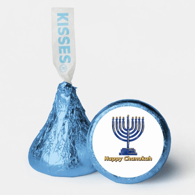 Happy Chanukah Menorah Hershey®'s Kisses® (Front)