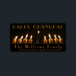 Happy Chanukah Menorah Light Nine Burning Candles Label<br><div class="desc">Happy Chanukah Menorah Light Nine Burning Candles Photography Elegant Address Labels for Chanukah Hanukkah Festival of Lights Mail or Gift Wrapping or Your Ideas,  Add Name and Address or change or delete the Text</div>