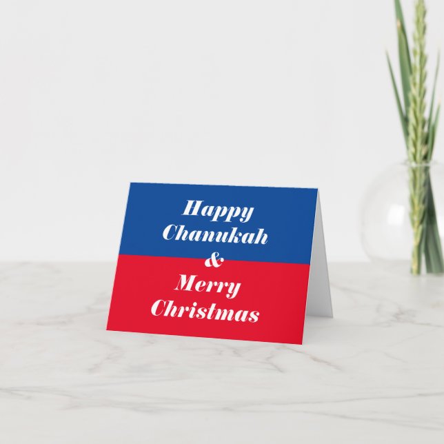 Happy Chanukah & Merry Christmas Holiday Card (Front)