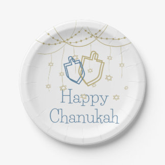 Happy Chanukah Paper Plates
