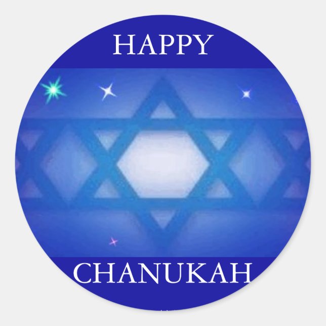 HAPPY CHANUKAH STICKERS - GIFTWRAP STICKERS (Front)